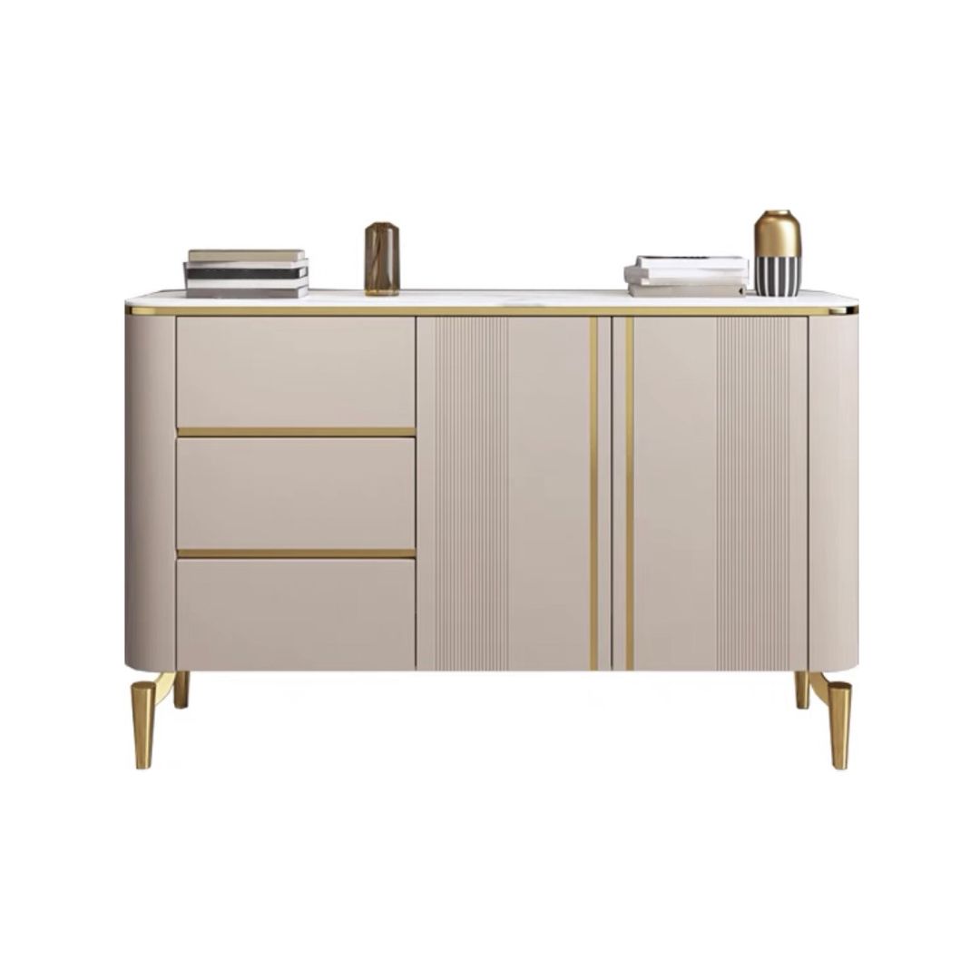 Glam Door Sideboard Sintered Stone Sideboard with Drawers for Living Room