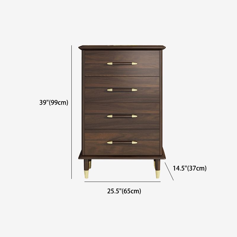 Traditional Rubber Wood Dresser Bedroom Storage Chest Dresser with Drawer