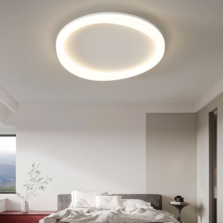 Loop Shape Flush Light Modern Style Metal 1 Light Flush Mount for Bedroom