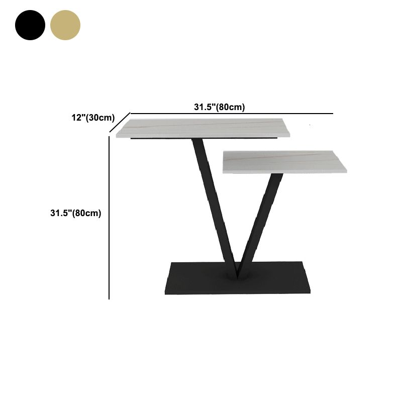 Glam Rectangle Pedestal Stain Resistant Scratch Resistant Sofa Table