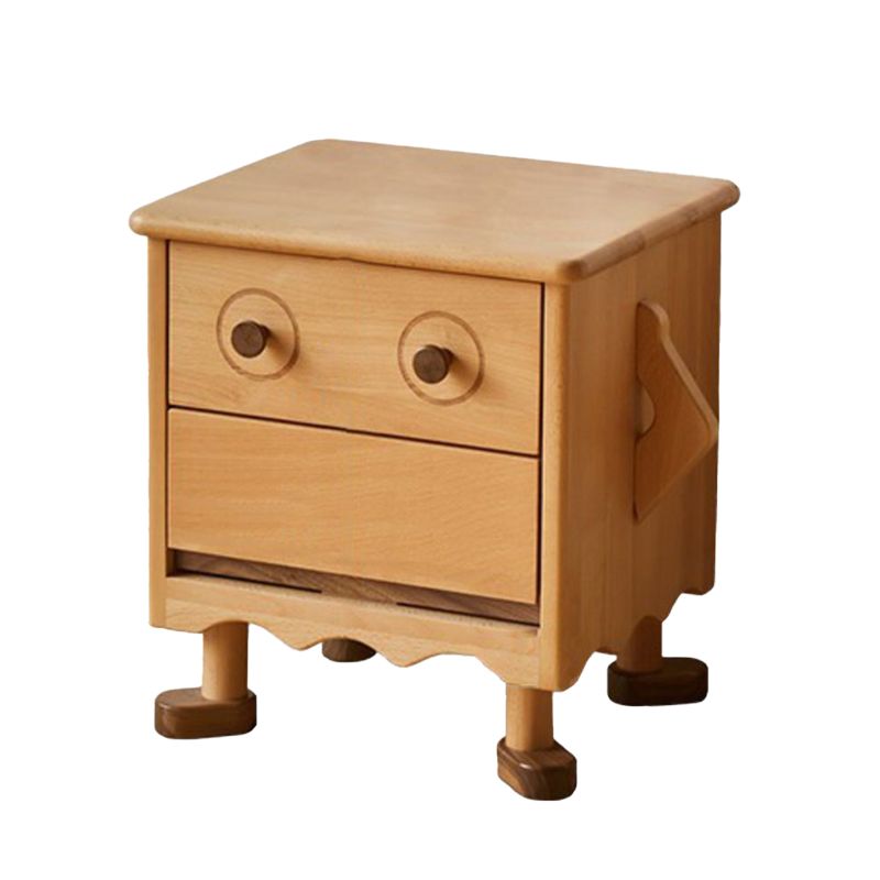 Modern No Theme Cabinet Included Solid Wood Kids Bedside Table