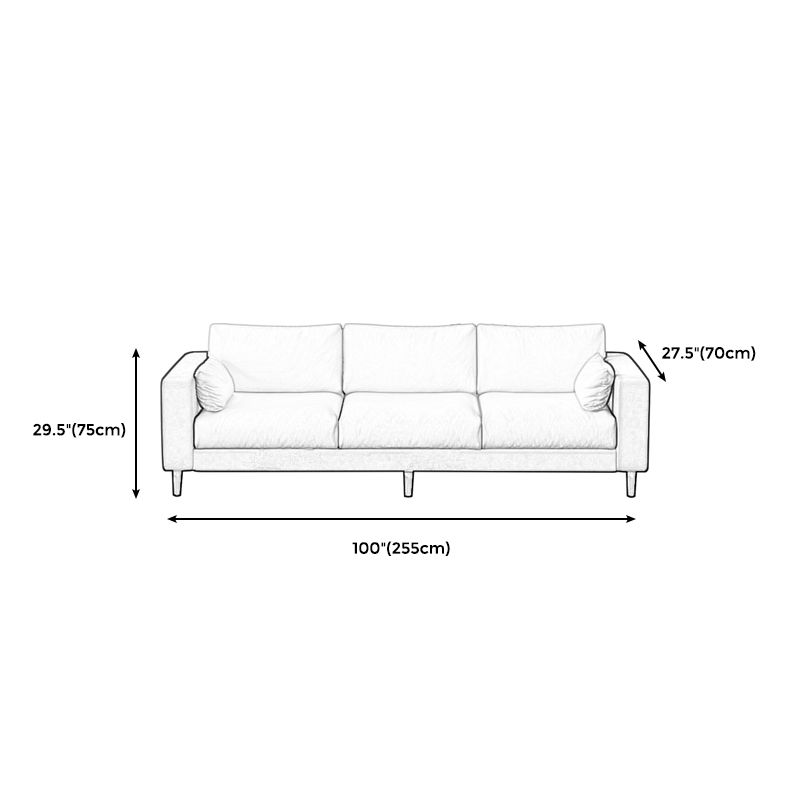 29.53"H Linen Square Arm Modern Sofa with Loose Back for Living Room, Apartment