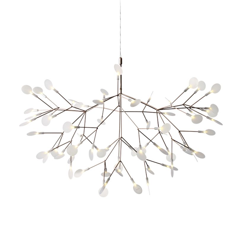 Metal White Chandelier Nordic Style Fireflies Chandelier Lampe For Living Room