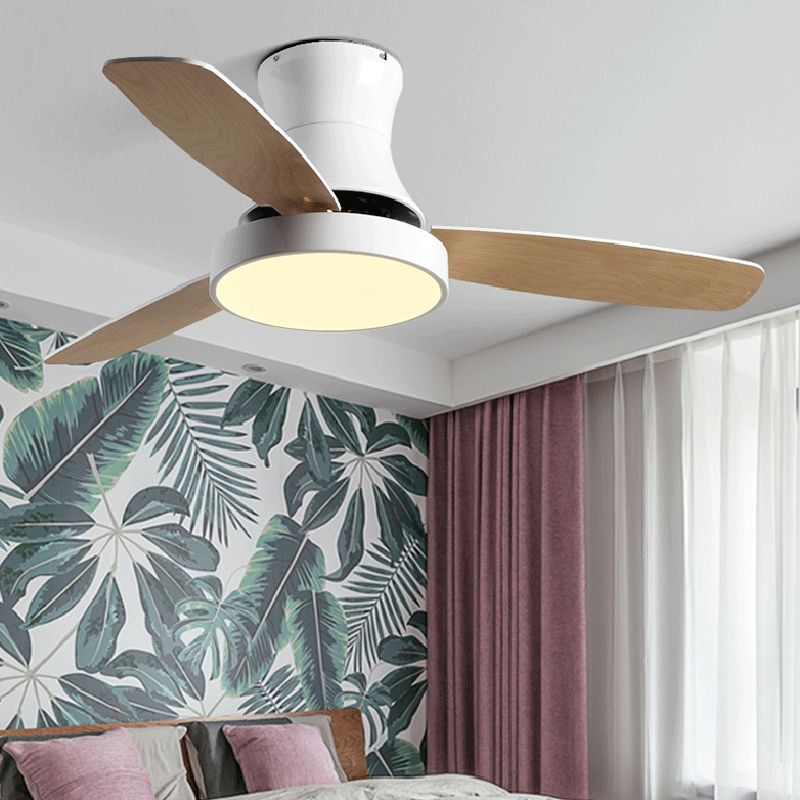 Unique Shape Metal Ceiling Fan Light Kids Style 1-Light Ceiling Fan Lamp for Dining Room