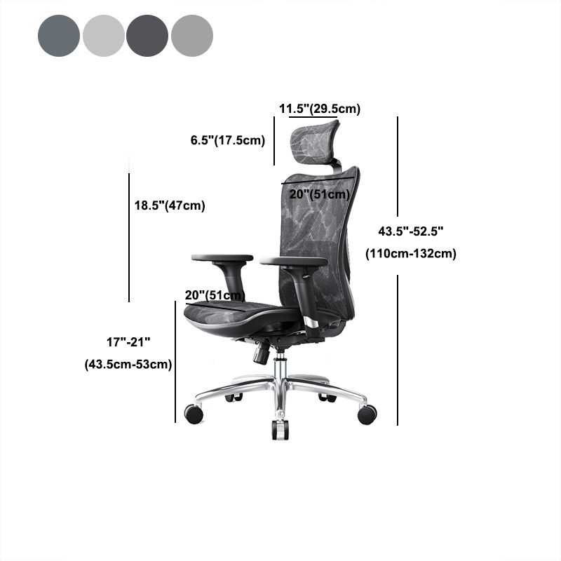 Swivel Adjustable Arms Executive Chair Modern Adjustable Seat Height Chair