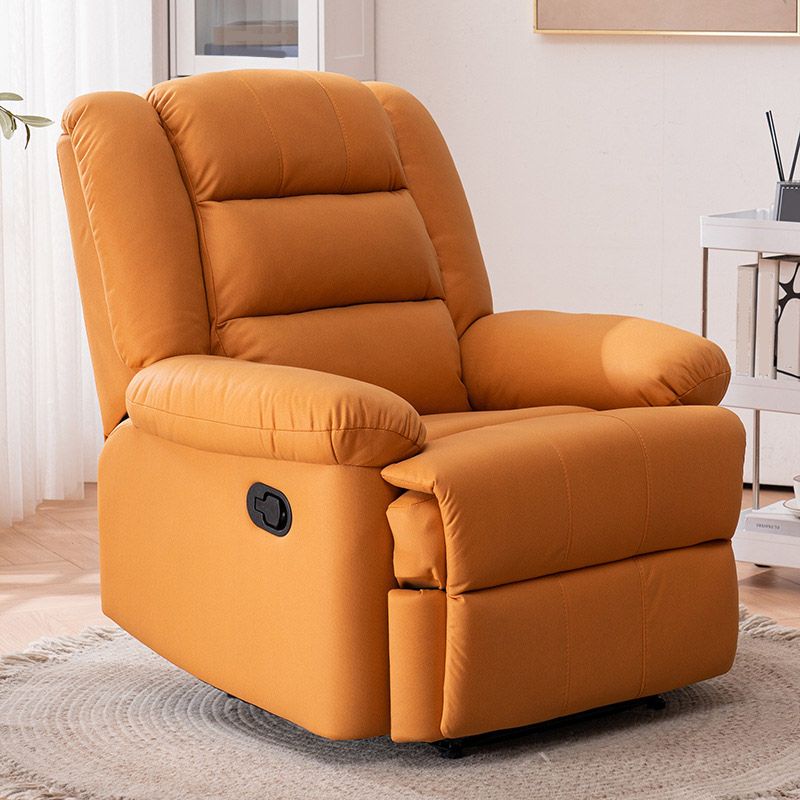 Faux Leather E Standard Recliner Solid Color Metal Fram Recliner Chair