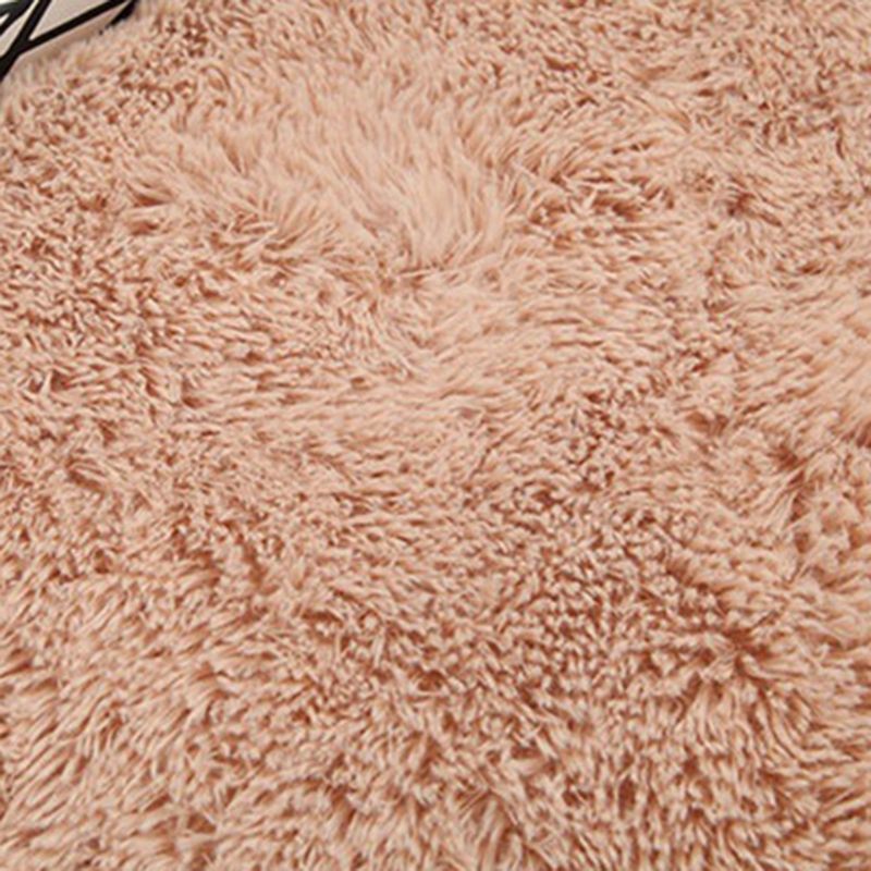 Oval Plush Rug Indoor Rug Non-Slip Backing Machine Washable Area Carpet