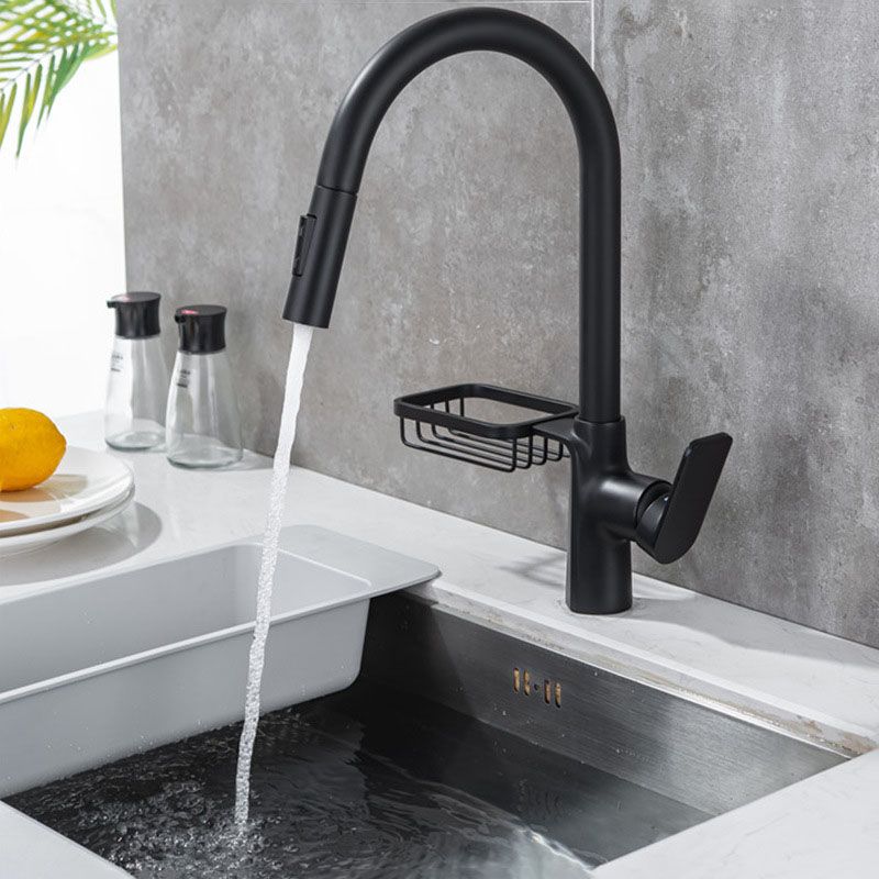 Modern 1-Handle Faucet Copper with Pull out Sprayer with Water Dispenser Faucet