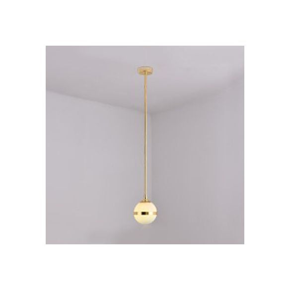 Sphere Shade E27 Hanging Light Modern Milk Glass Hanging Lamp in White for Dining Room