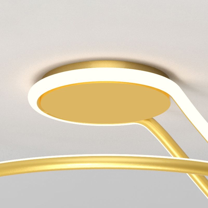 Circular Semi Flush Mounted Ceiling Led Lights Modern Acrylic Semi Flush