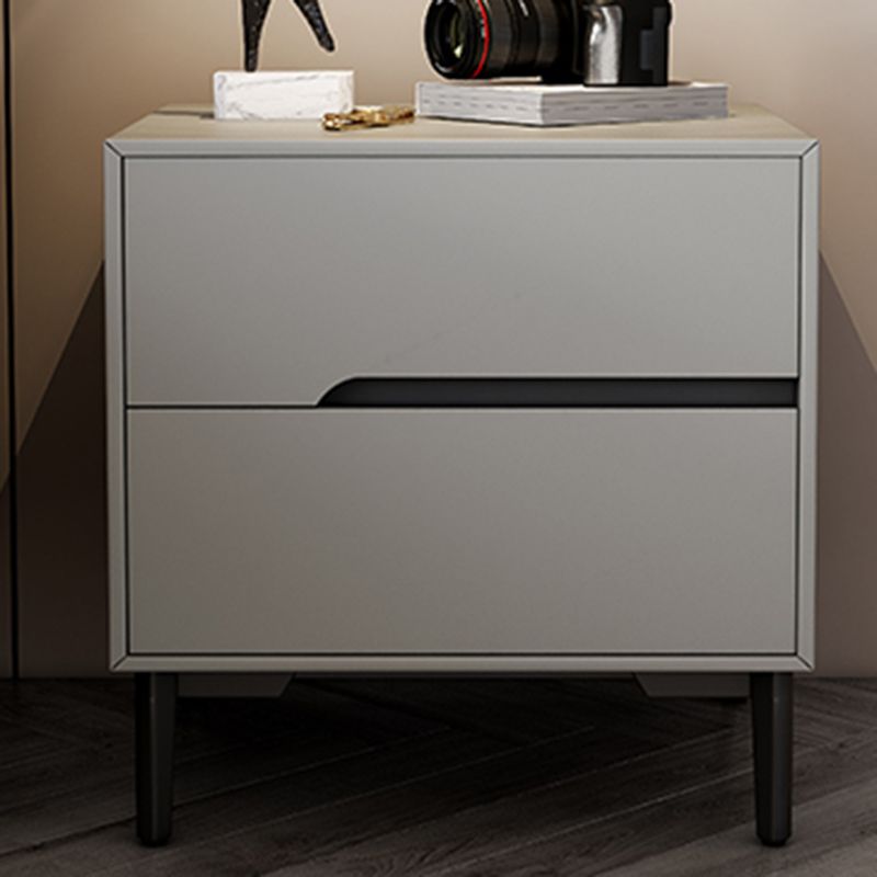 Contemporary Bedside Cabinet Leather Bed Nightstand with Drawers