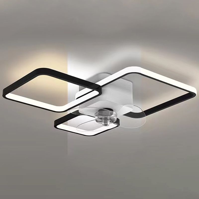 Ceiling Fan Light Modern Style LED Ceiling Light Fixture for Bedroom