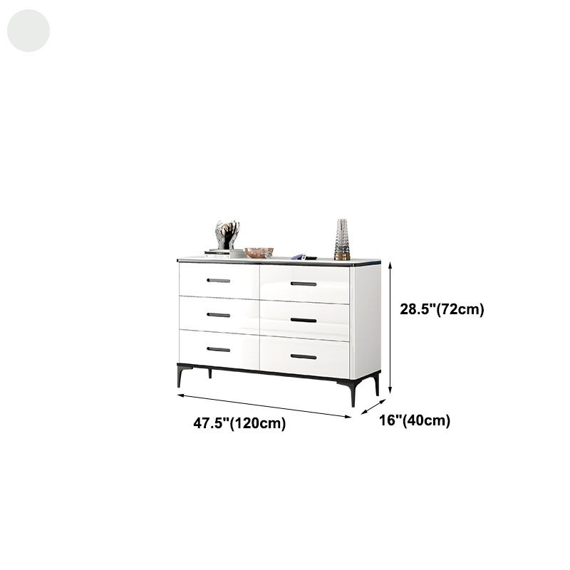 Contemporary Engineer Wood Dresser White Bedroom Storage Chest with Drawer