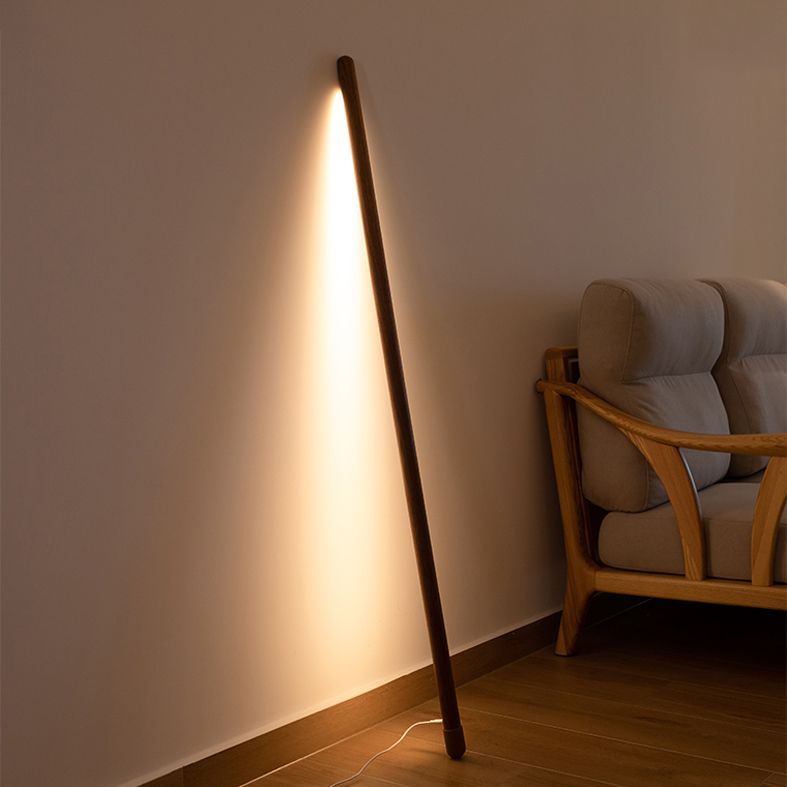 Weiße Aschewood linearer Eckbodenlicht Nordic Movable Led Stehlicht