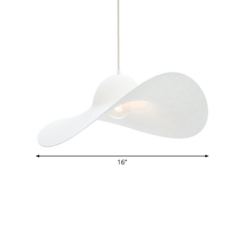 Lampada a sospensione a forma di cappello a tesa larga Elish PU Minimalista PU Single Living Light