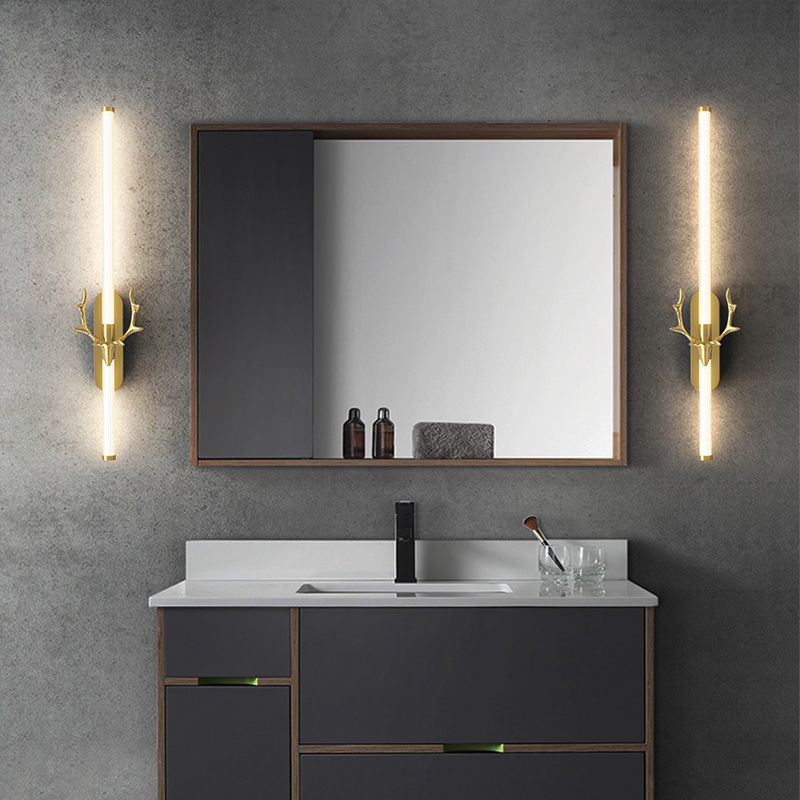 Contemporary Style Linear Sconce Lights Metal 1 Light Vanity Sconce