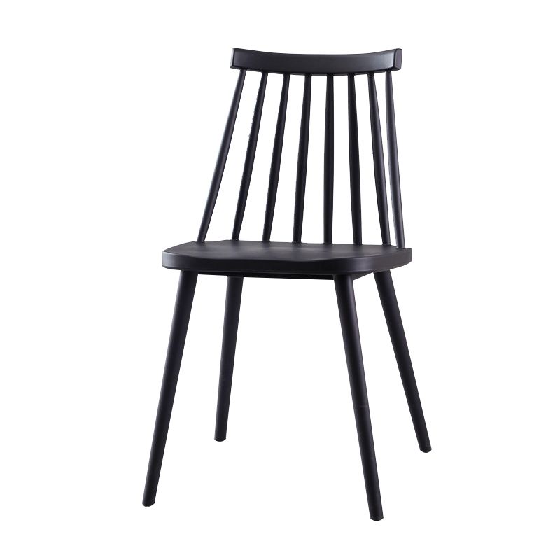 Scandinavian Plastic Kitchen Room Chair Slat Back Side Chair