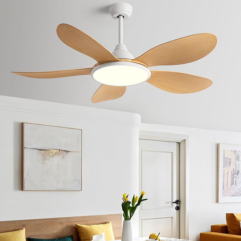 Simple LED Ceiling Fan Lamp Metal Fan Lighting for Living Room