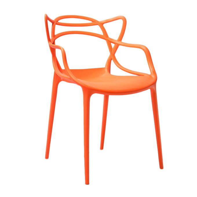 Contemporary Style Chairs Arm Chair for Kitchen with Plastic Legs