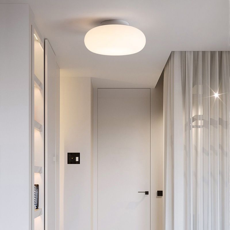 White Single Modernism Flush Mount Lighting LED Ceiling Light for Foyer