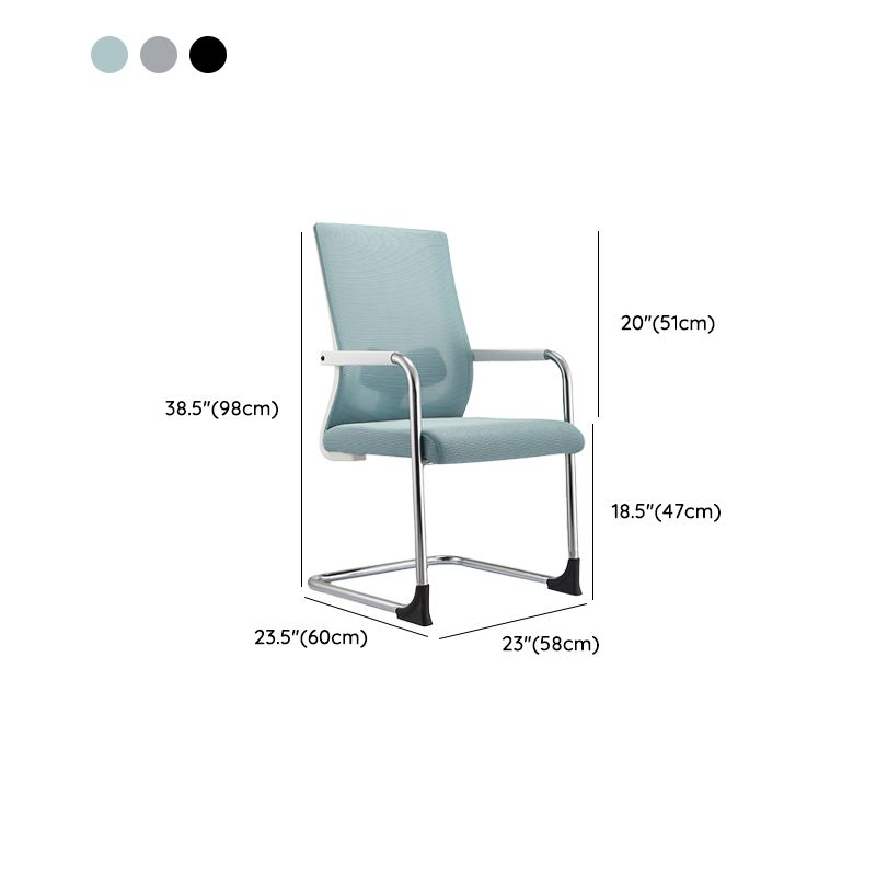 Modern Fixed Arms Office Chair No Distressing No Wheels Desk Chair