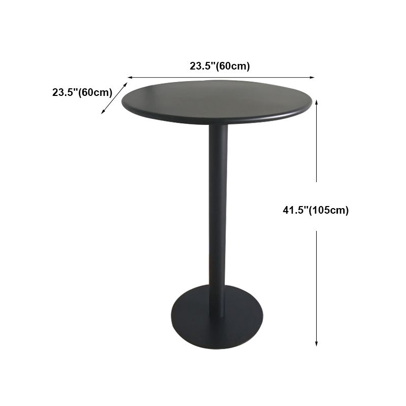 White Modern Style Round Table in Metal Milk Tea Shop Bar Table