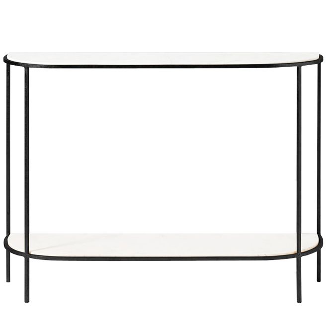 31.5-inch Tall Modern Console Table Half Moon Accent Table for Hall