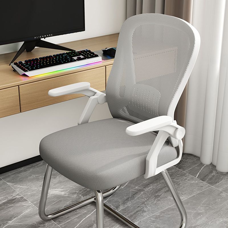 Modern Office Chair Fixed Arms Mesh Chair with Breathable Back