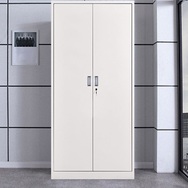 Contemporary File Cabinets Metal Frame Solid Color Vertical File Cabinet with Key Lock