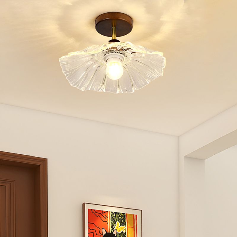 Nordic Style 1-Light Ceiling Lamp Wooden Ceiling Light for Living Room