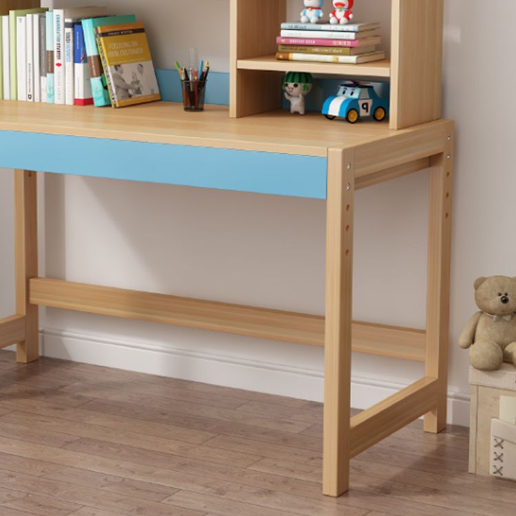 Home Kids Desk with Shelf Wooden Writing Desk Kids Desk and Chair