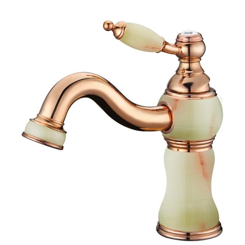 Traditional Centerset Faucet Knob Handle Low Arc Solid Brass Faucet