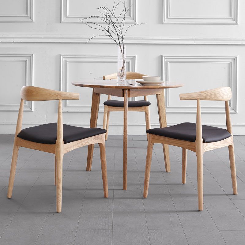 Modern Dining Room Side Chairs Solid Wood Kitchen Armless Chairs