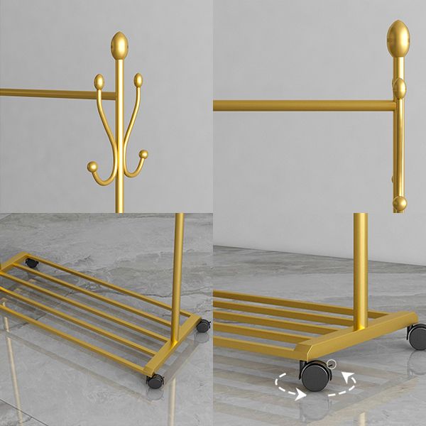 Modern Hall Stand with Hooks and Castors Storage Shelf Coat Hanger