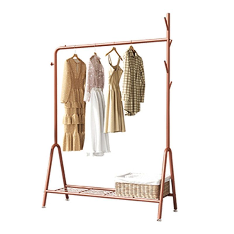 Contemporary Coat Hanger Metal Hooks Shelving Included Free Standing Coat Rack