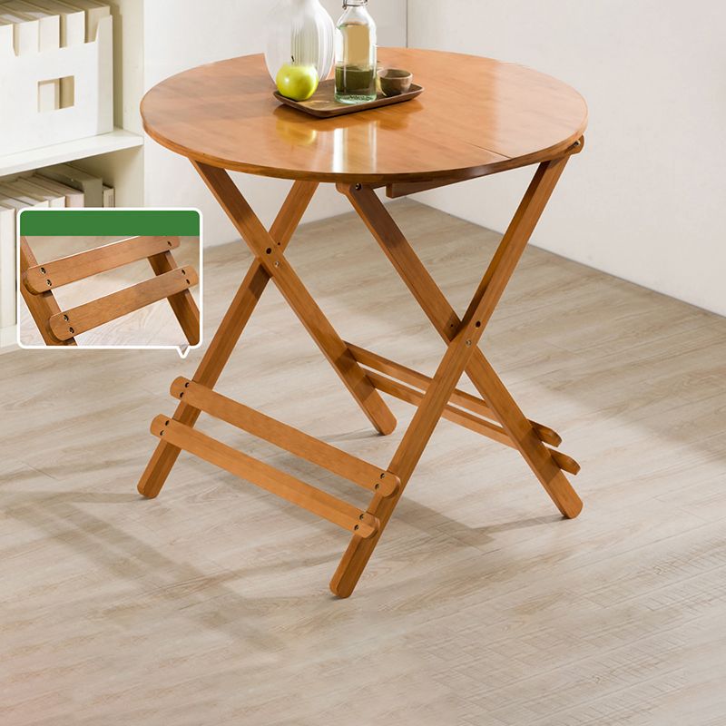 Contemporary Camping Table Solid Wood Folding Table, 29.92" High