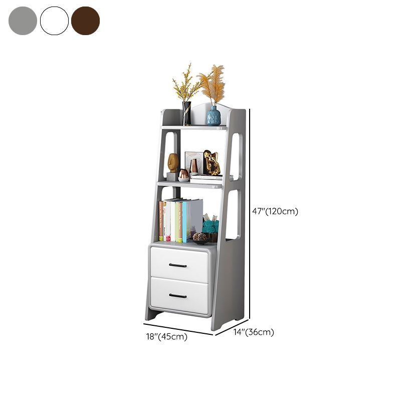 Contemporary Nightstand Open Storage Bedside Cabinet for Bedroom