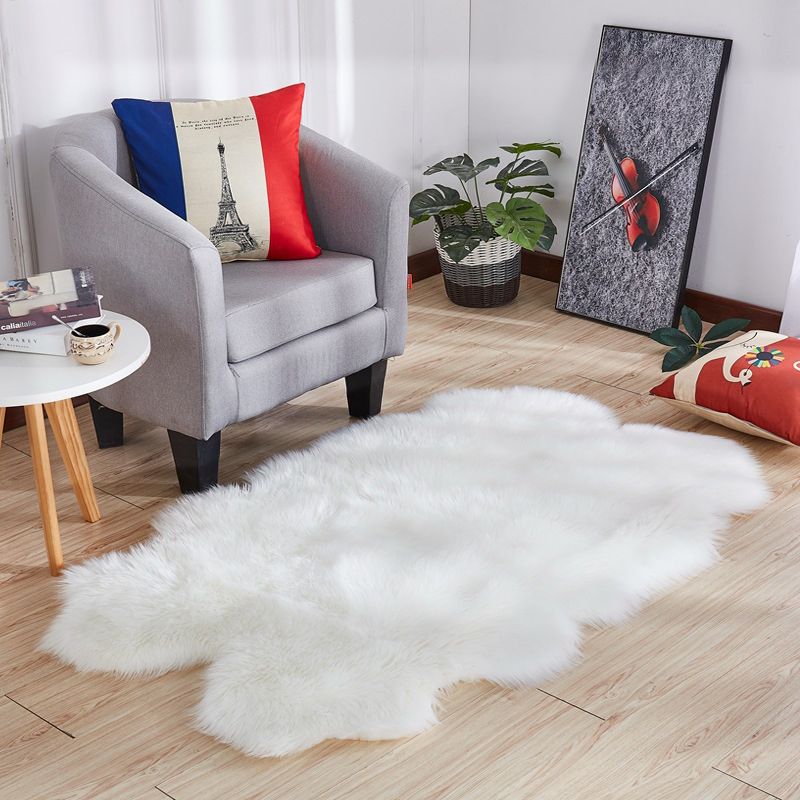 Scandinavian Solid Color Rug Multi Color Plush Carpet Non-Slip Machine Washable Stain Resistant Rug for Living Room