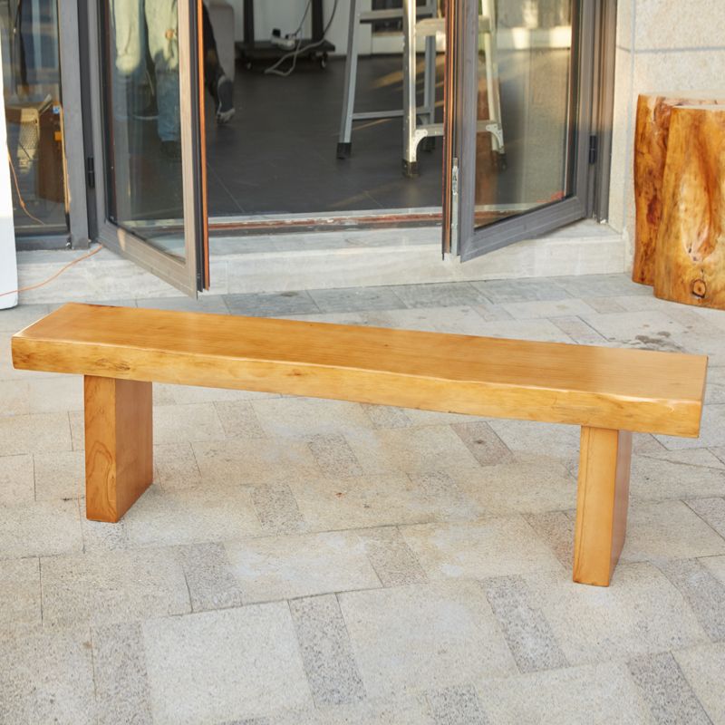 11.7-inch W Solid Wood Entryway Bench Modern Rectangle Seating Bench