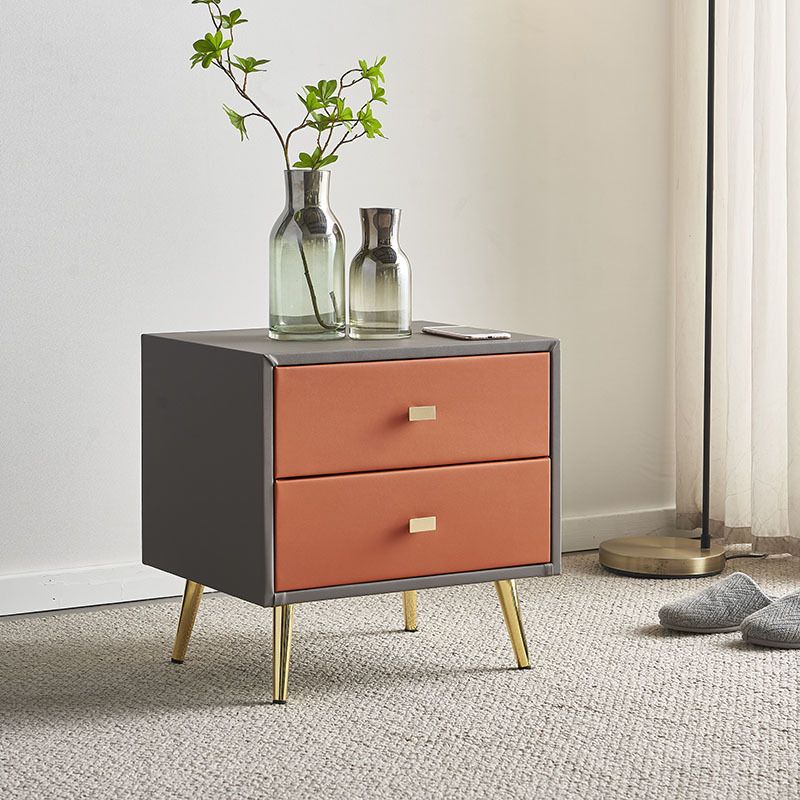 Solid Wood Accent Table Nightstand Legs Included Bedside Cabinet with 2 Drawers