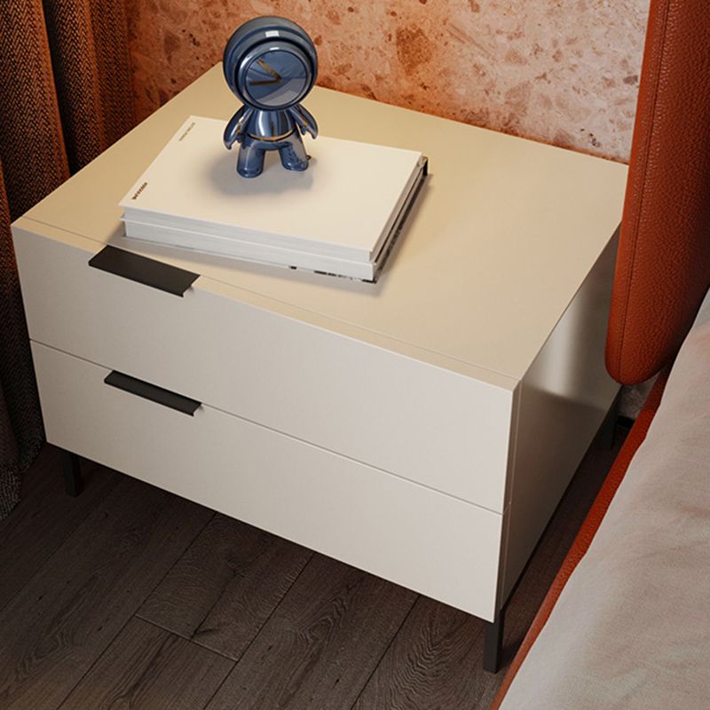 Modern Wooden Night Table White/Grey Drawer Storage Bed Nightstand