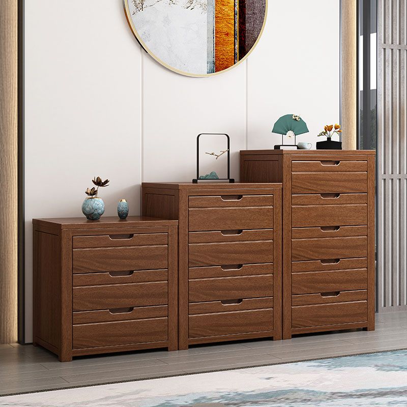 Contemporary Solid Wood Dresser Vertical Bedroom Lingerie Chest Dresser with Drawer