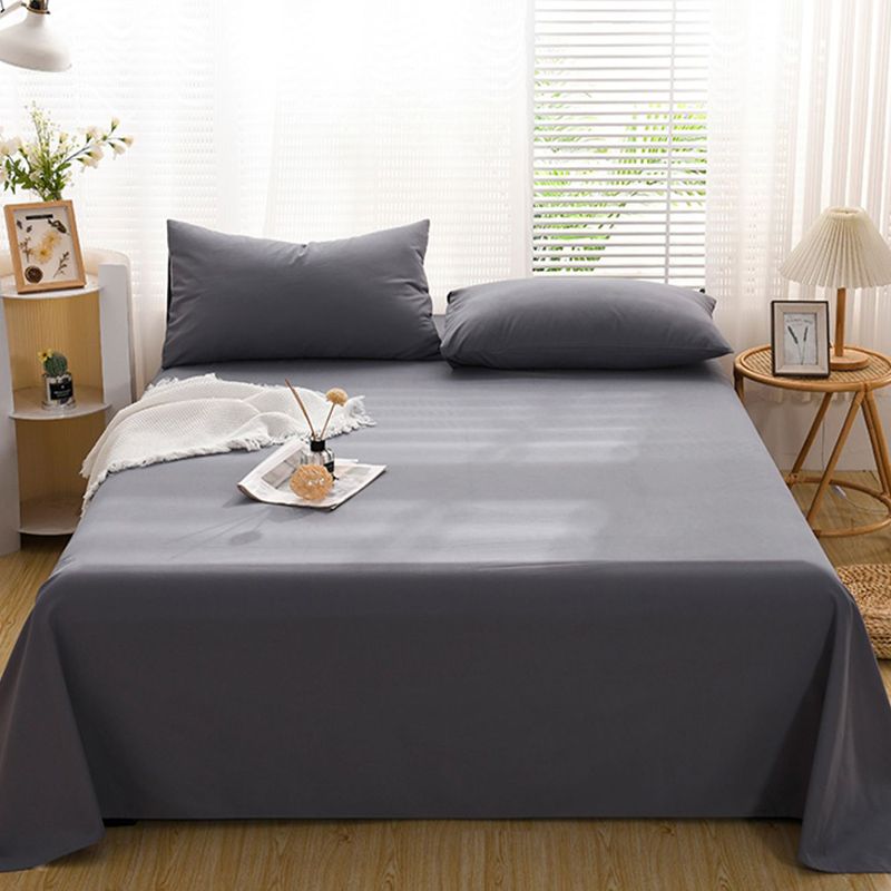 Solid Color Bed Sheet Set 100 Cotton Soft & Smooth Bed Sheet Set