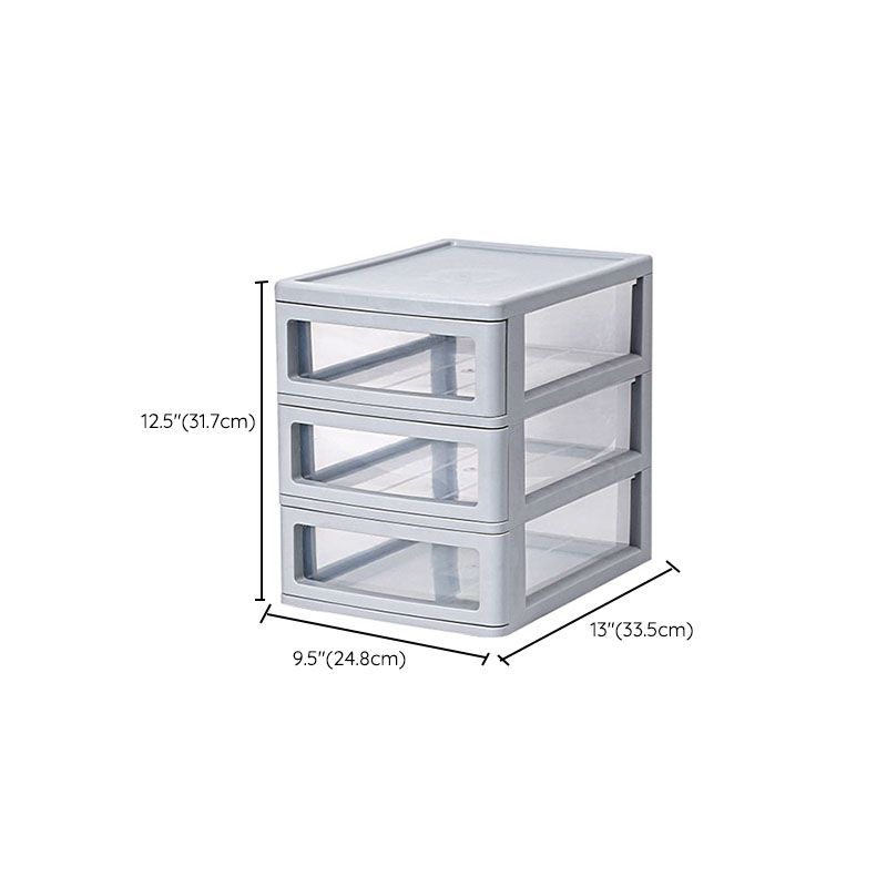 Modern Vertical File Cabinet Solid Color Plastic File Cabinet with Drawers