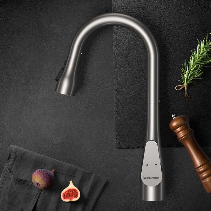 Modern Touch Sensor Kitchen Sink Faucet Swivel Spout with Pull Down Sprayer