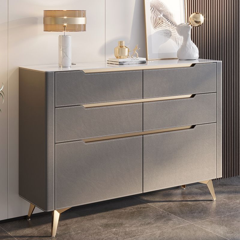 Contemporary Sideboard Cabinet Stone Sideboard Table with Drawers for Kitchen