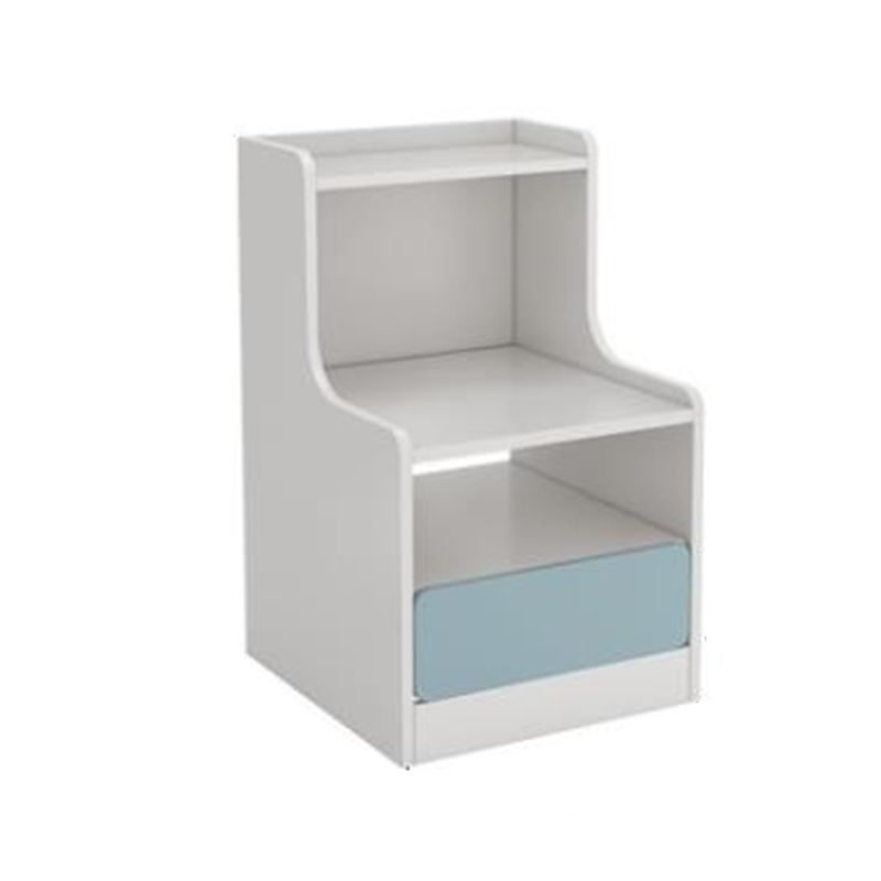 Modern Open Storage Night Table Drawer Storage Imitation Wood Nightstand