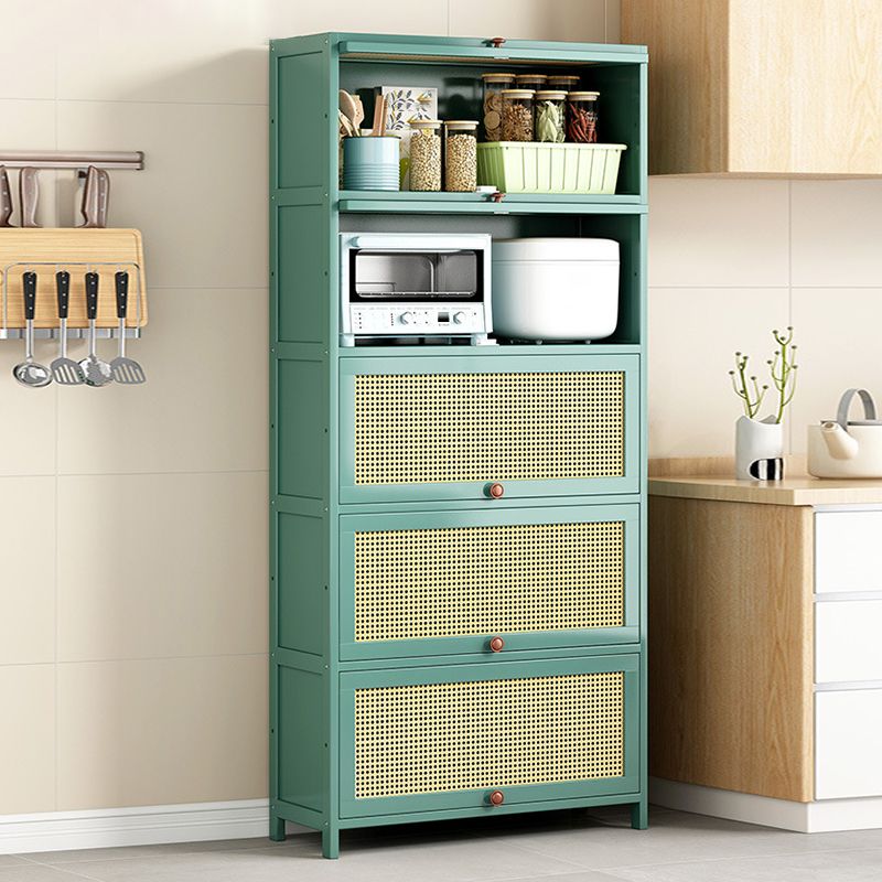 Green Bamboo Kitchen Server Glam Dining Server for Living Room