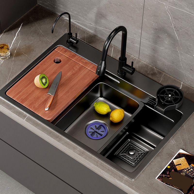 Modern Style Kitchen Sink Stainless Steel Kitchen Sink with Right Drain Placement