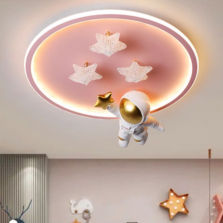 Modern Style Colorful Ceiling Light LED Flush Mount Light Fixture for Bedroom